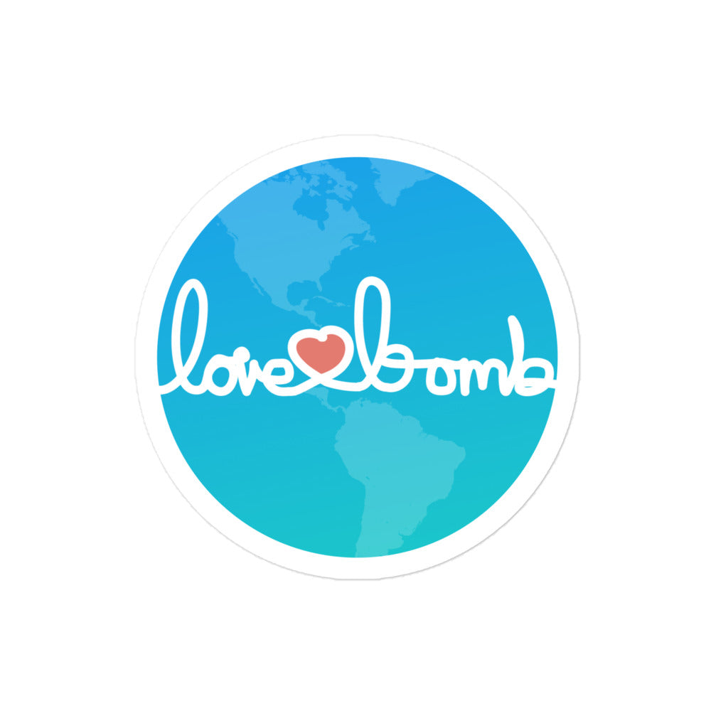 LoveBomb Globe Sticker