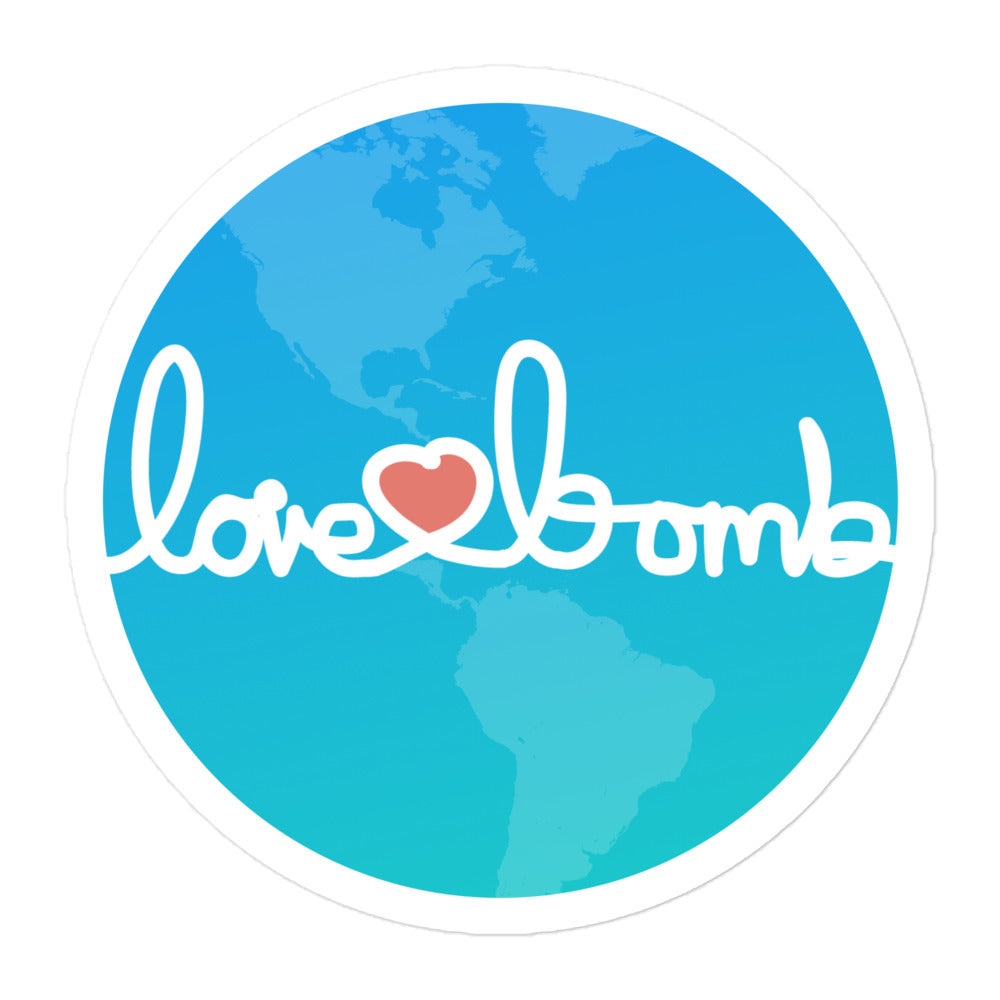 LoveBomb Globe Sticker